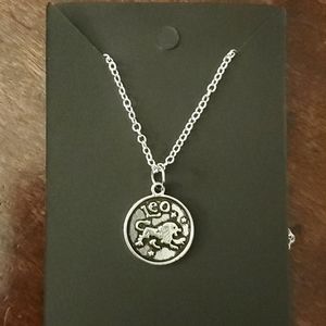 Zodiac Double Sided Leo Charm Necklace